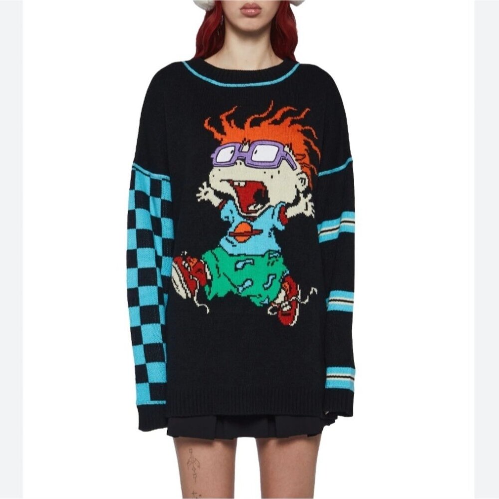 Dolls Kill Rugrats Chuckie OVERSIZED Sweater